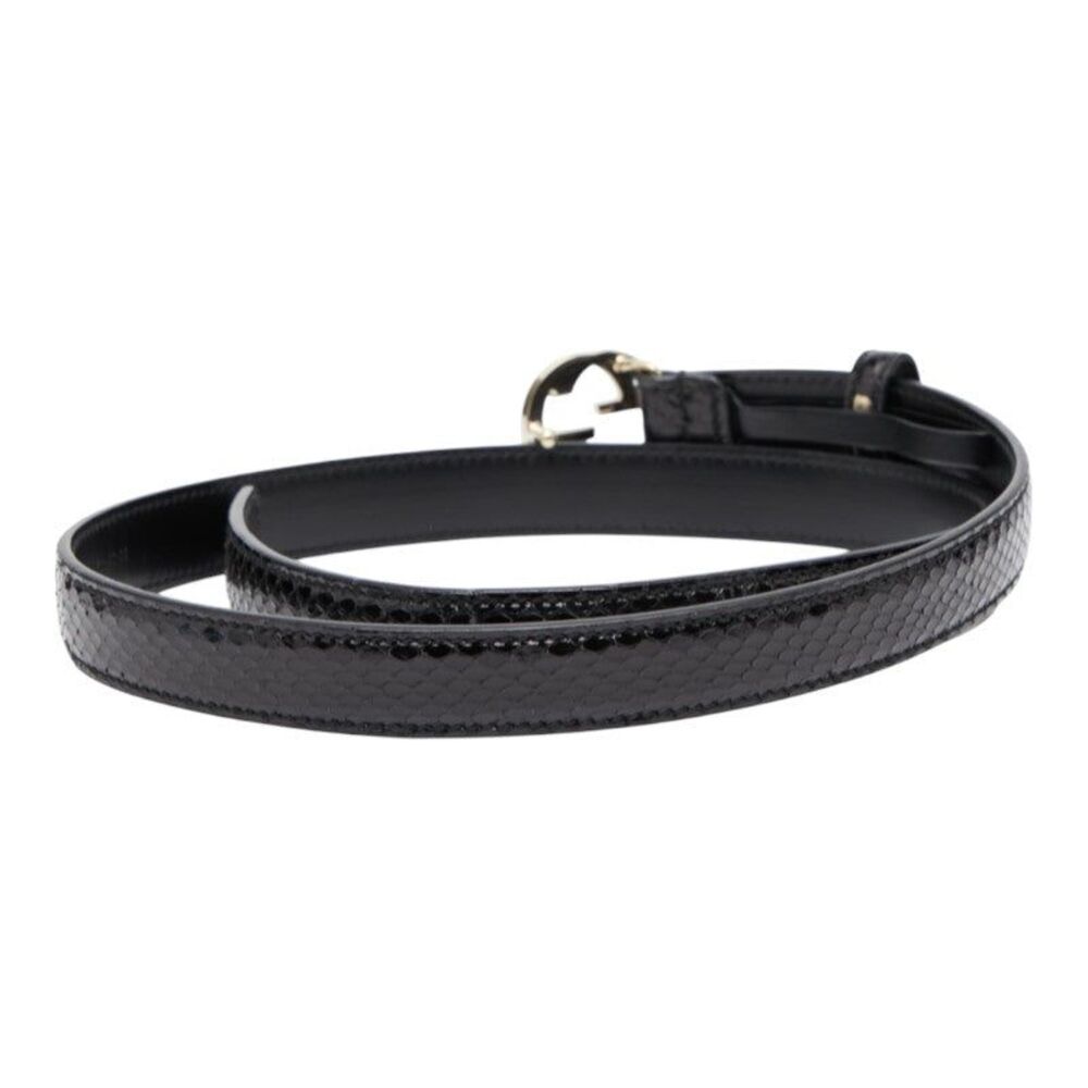 Gucci Interlocking G Python Leather Belt - image 3